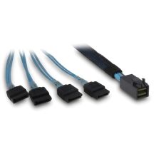 Inter-Tech SFF-8643 - 4x SATA/SAS 0,7 m 12 Gbit/s Blau