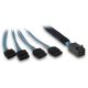 Inter-Tech SFF-8643 - 4x SATA/SAS 0,7 m 12 Gbit/s Blau