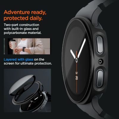 8. Spigen Thin Fit 360 Hülle für Samsung Galaxy Watch 40 mm – Schwarz