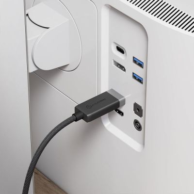 5. ALOGIC FUDPHD2-SGR 2m DisplayPort HDMI-Kabeladapter Schwarz, Grau