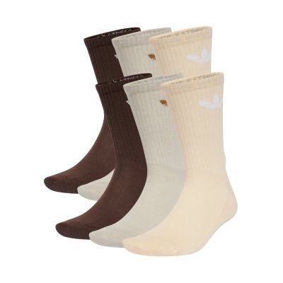 2. Adidas Trefoil Cushion Crew Socken, 6 Paar, Beige, Braun IX5274