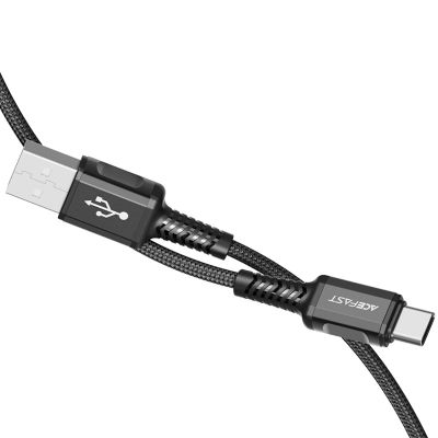 3. Acefast USB-Kabel - USB Typ C 1,2 m, 3 A schwarz (C1-04 schwarz)