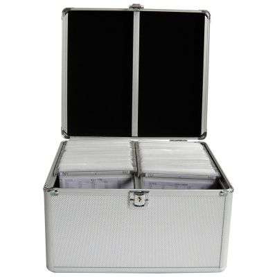 3. MediaRange BOX76 CD-Hüllen, Box mit 300 CDs, Silber