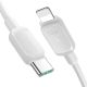 Joyroom Multi-Color Series A14 USB-C / Lightning 30W Kabel 1,2 m - weiß