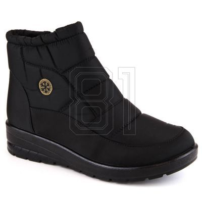 News W EVE437A schwarze Schneestiefel mit Keilabsatz