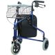 Praktischer dreirädriger Rollator mit Korb und Tasche - RF-621