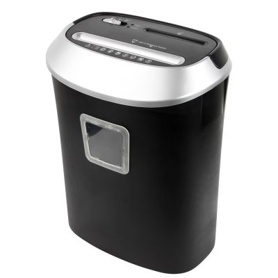 Activejet ASH-1201D Aktenvernichter, P-3, 25 l, 5x38 mm Schnipsel, 12 Blatt, schwarz und silber.