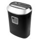 Activejet ASH-1201D Aktenvernichter, P-3, 25 l, 5x38 mm Schnipsel, 12 Blatt, schwarz und silber.