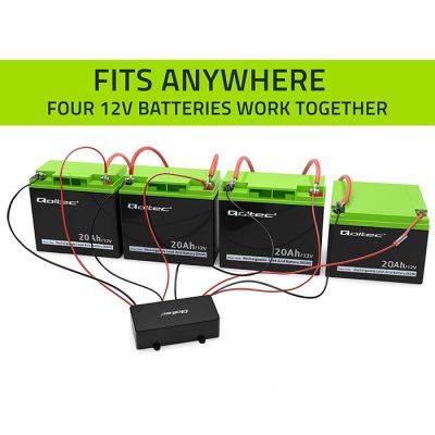 4. Qoltec 51098 48V Spannungsbalancer für 4x12V | 10A | LiFePO4 AGM GEL-Batterien