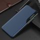3. Eco Leather View Case, eine elegante Hülle mit Klappe und Ständer für iPhone 16e / 17e – blau