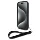 6. DKNY Wrist Strap Stock Logo Hülle für iPhone 15 Plus – Schwarz