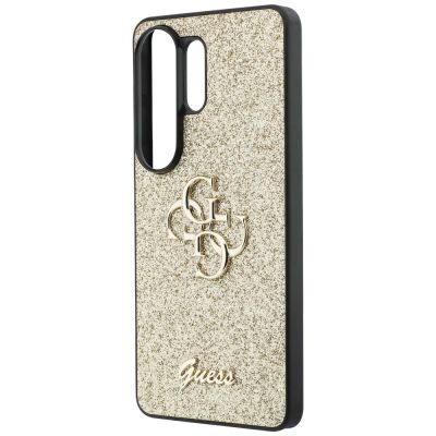 6. Guess Fixed Glitter Big 4G Metal Logo Hülle für Samsung Galaxy S26 Ultra - Gold