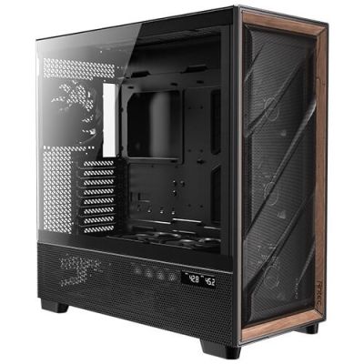 15. Antec FLUX PRO Full Tower Schwarz, Holz