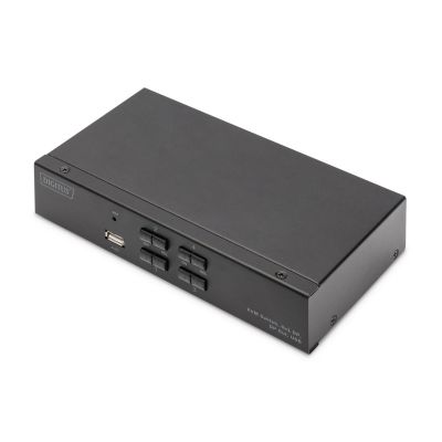 2. KVM-Switch, 4 Ports, 4K 60Hz, 4x DP IN, 1x DP OUT, 2x USB A, 2x Audio IN & OUT