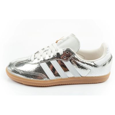 2. Adidas Damen-Sportschuhe Samba OG silberne Sneaker aus modischem Leder