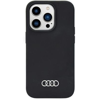 Audi Silikonhülle iPhone 14 Pro 6,1" schwarz/schwarz Hardcase AU-LSRIP14P-Q3/D1-BK