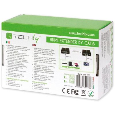 9. TECHLY EXTENDER HDMI HD 3D PO RJ45 BIS ZU 60M IDATA EXT-E70