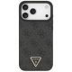 3. Guess Leather 4G Triangle Strass MagSafe Case für iPhone 17 Pro Max - Schwarz