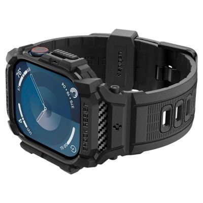 7. Spigen Rugged Armor Hülle für Apple Watch 10 46 mm – Schwarz