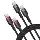 2. Baseus Cafule USB-C / USB-C-Kabel 100W 1 m - rot-schwarz und schwarz-grau (2 Stk.)