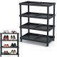 Schuhregal mit 4 Ebenen, Tassy Black Prosperplast