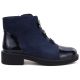 2. Damen-Stiefeletten aus gefüttertem Wildleder, blau, M.Daszyński SA252-4