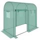 36. Gewächshaus-Gartentunnel mit zwei Eingängen für Tomaten und Gurken, 200 x 100 x 180 cm, grün