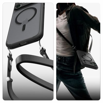 18. Spigen Ultra Hybrid MagSafe Hülle für iPhone 18 Pro / 17 Pro – Frostschwarz