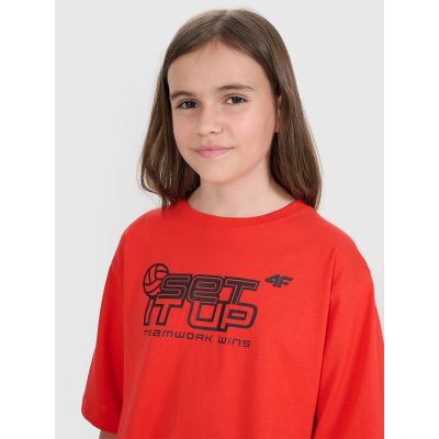 4. Oversized T-Shirt mit Kinderaufdruck 4F 4FJRSS25TTSHU3296-62S