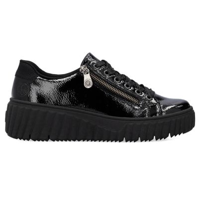 20. Rieker W N2501-00 schwarze Keilschuhe