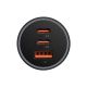 2. Baseus Golden Contactor Pro Autoladegerät USB-A + 2x USB-C 65W dunkelgrau (CGJP010013)