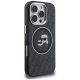 4. Karl Lagerfeld IML Glitter Karl & Choupette Heads Logo MagSafe Hülle für iPhone 16 Pro Max - Schwarz