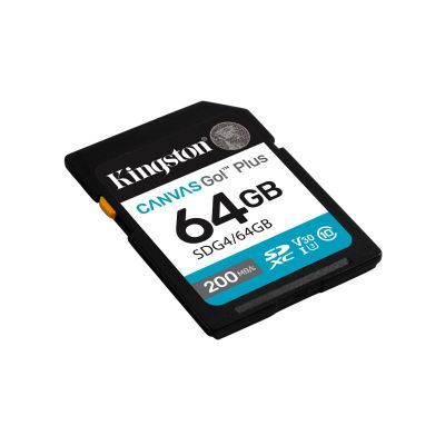4. Kingston Canvas Go Plus SDG4/64GB Speicherkarte (64GB; Klasse U3, V30; Speicherkarte)
