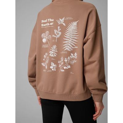 6. Lockerer Damen-Sweatshirt mit Kapuze 4F 4FRSS26TSWSF2836-83S