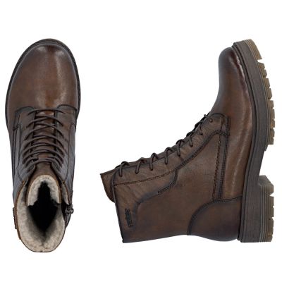 5. Braune Damen-Lederboots im Worker-Stil Rieker 75800-25