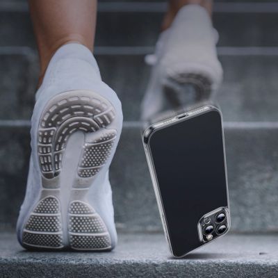 12. Baseus Frosted Glass Case Cover für iPhone 13 Pro Hardcover mit Gelrahmen schwarz (ARWS000401)