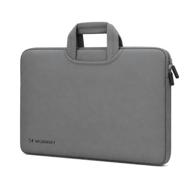 Wozinsky WNT-15G 15,6"-Laptoptasche mit ausziehbarem Neoprengriff – Grau