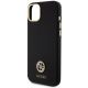 6. Guess Silicone Logo Strass 4G Case für iPhone 15 Plus / 14 Plus 6.7" - Schwarz