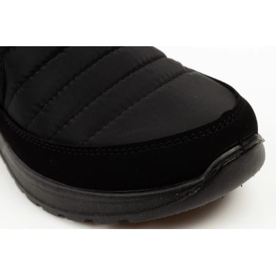 5. Progress Damen-Winterstiefel, schwarze gefütterte Schneestiefel mit Lammfellfutter