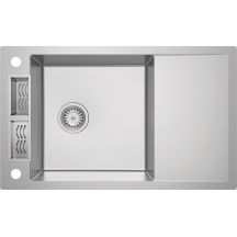 Einzelbecken-Edelstahlspüle mit Abtropffläche