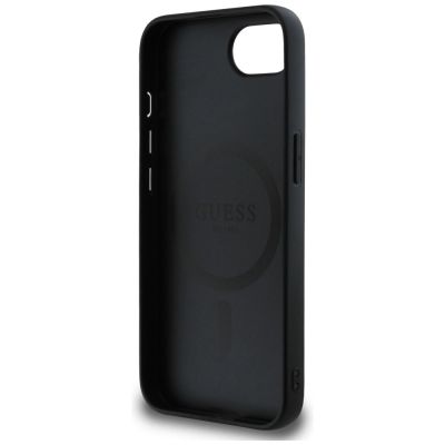 7. Guess 4G Circle Classic Logo MagSafe iPhone 16e Hülle - Schwarz