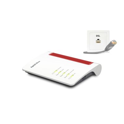 FRITZ!Box 7530 AX WLAN-Router Gigabit Ethernet Dualband (2,4 GHz/5 GHz) Grau, Rot, Weiß