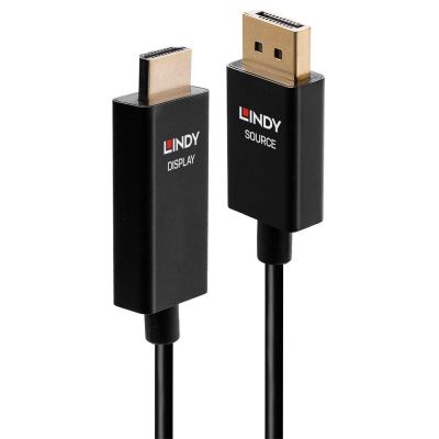 Lindy 40925 Kabeladapter 1m DisplayPort HDMI Schwarz