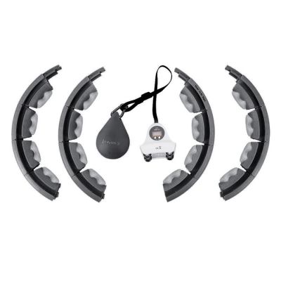 4. HMS HHW06 Hula Hoop mit Nieten, Gewicht und Zähler, Schwarz