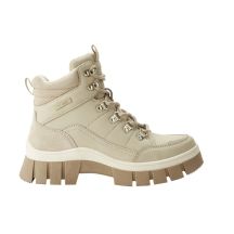 Lee Cooper Damen-Winterstiefel, beige, gefütterte Stiefeletten