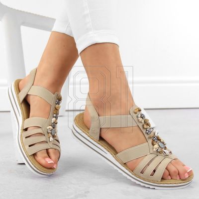 18. Comfortable Rieker W RKR680 beige sandals