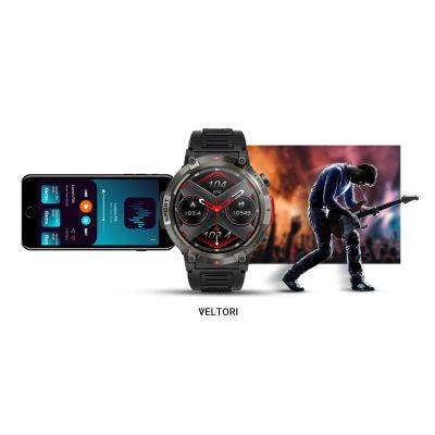 20. VELTORI VT140-1 Smartwatch Schwarzes Silikonarmband