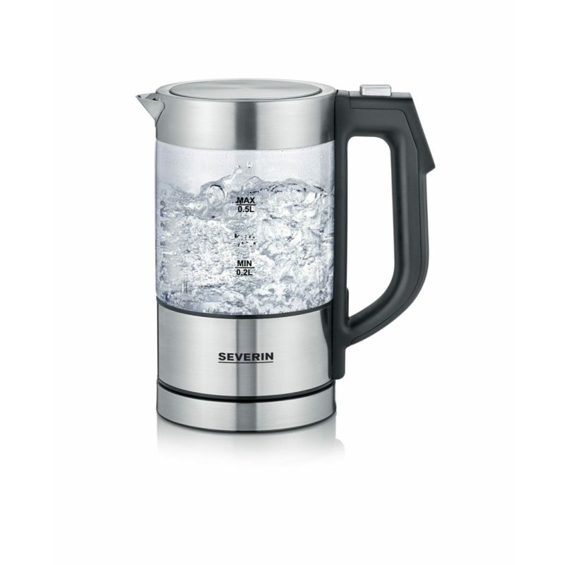 2. Severin WK 3458 Wasserkocher 0,5 l 1100 W Schwarz, Transparent