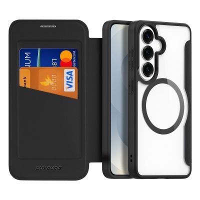 2. Dux Ducis Skin X Pro MagSafe-kompatible Brieftaschenhülle für Samsung Galaxy S26 - Schwarz