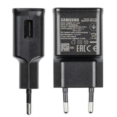 2. Samsung EP-TA200EBE USB-A 15W Wandladegerät mit EP-DR140ABE USB-A - USB-C Kabel (OOB Bulk - Ersatzverpackung) - Schwarz